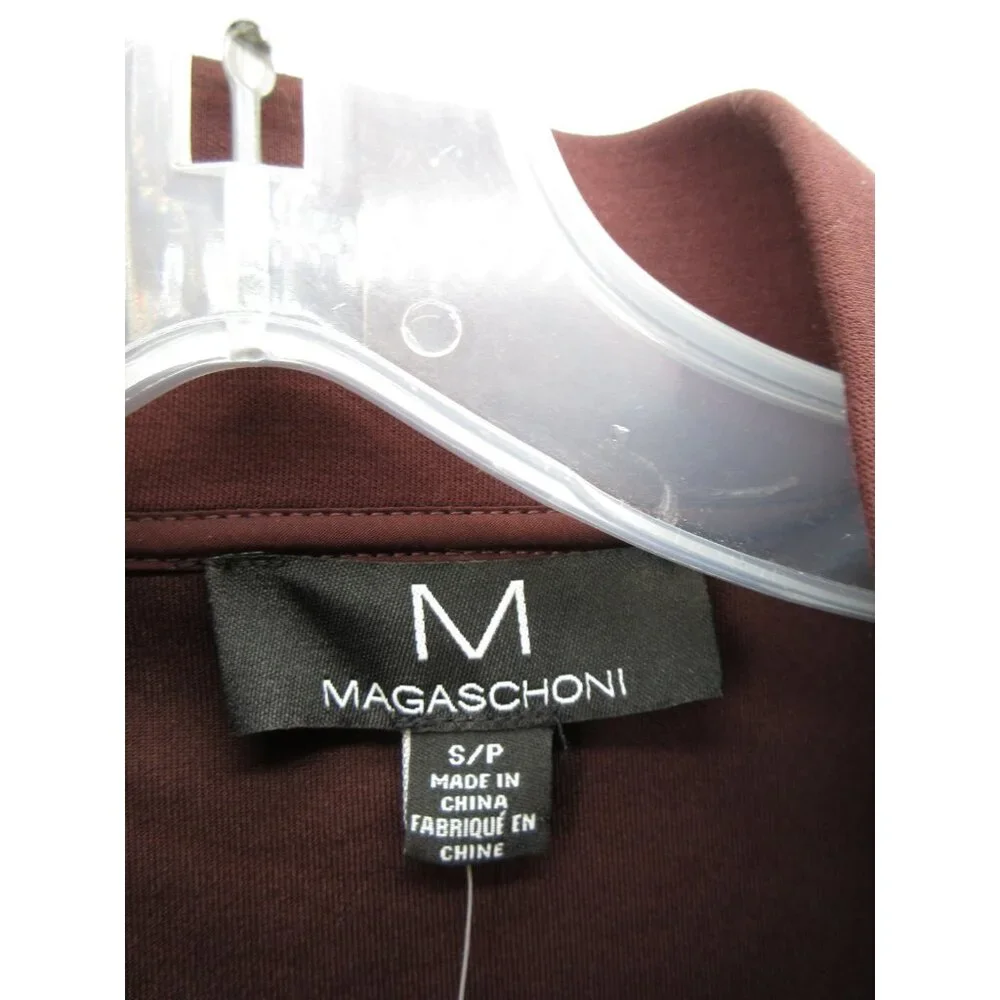 Magaschoni Sweater Small 1/4 Zip Pullover Minimalist Mock Neck NEW